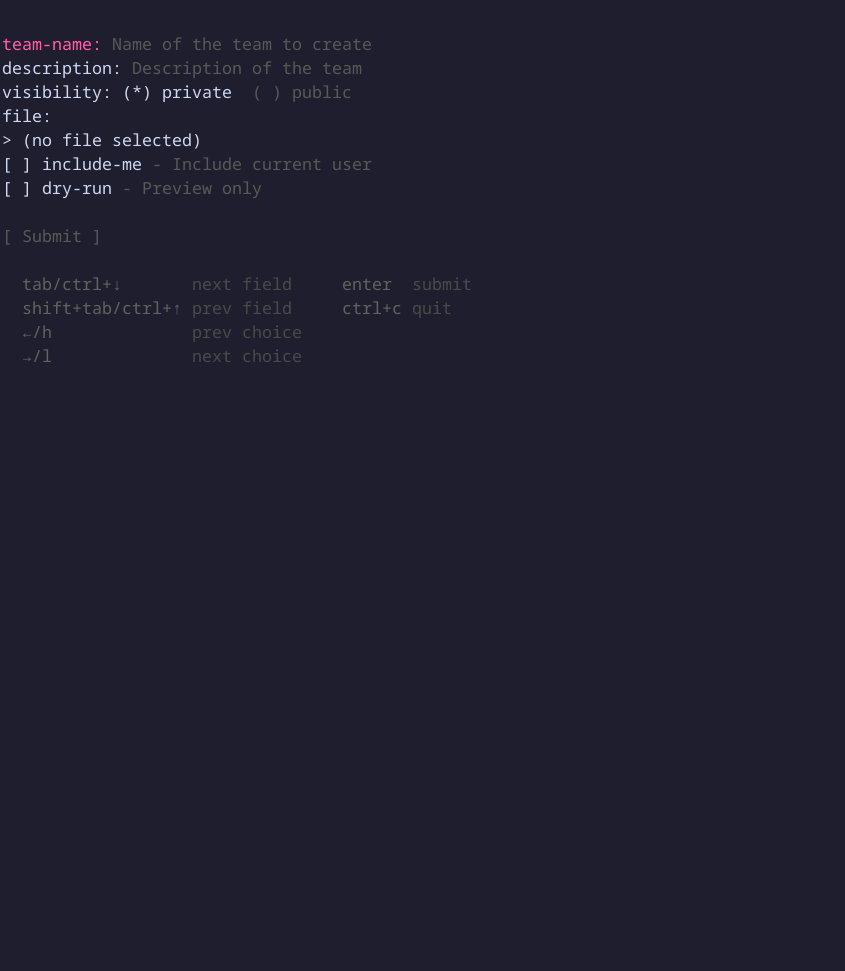 Teams create single TUI